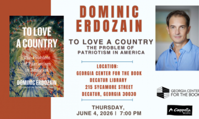 Cover of book and Erdozain's picture. Event date and time: June 4, 2026 at 7 p.m.. Location: Decatur Library.