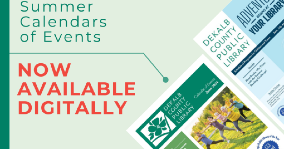 DeKalb County Public Library Summer Calendars of Events